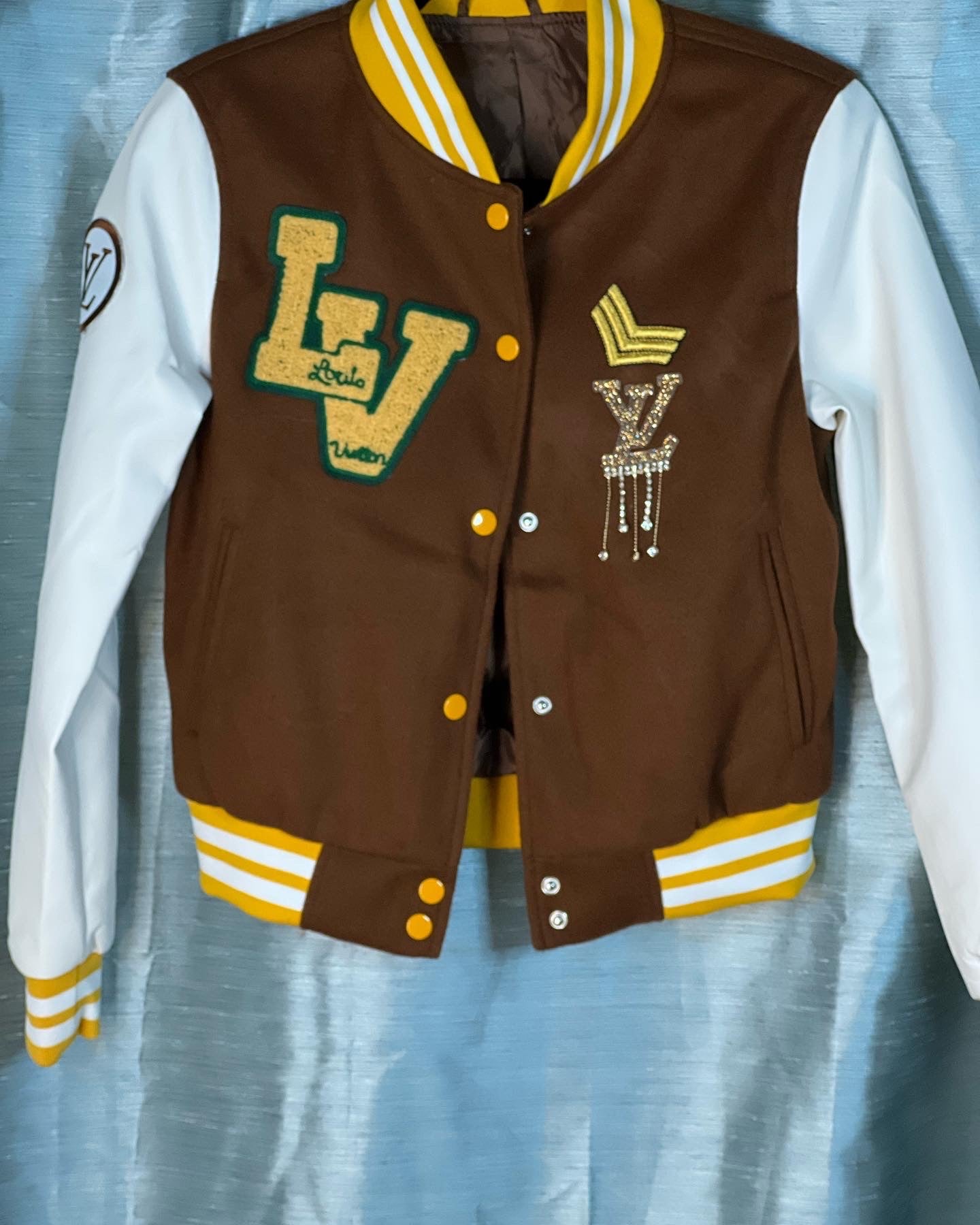 LV bombers jacket – Reimaginedcustomdesigns